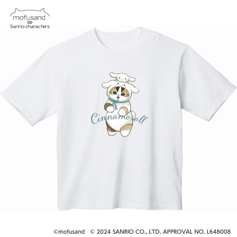 mofusand×三丽鸥 大T-衬衫肉桂白色