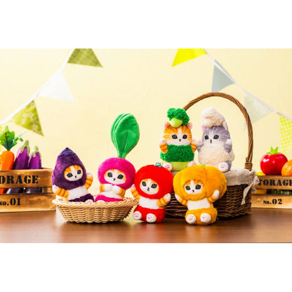 mofusand mofumofu Marche Freshly Picked Meow Mascot Keychain (Cauliflower)
