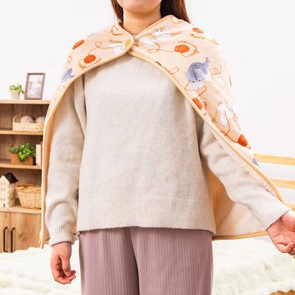 mofusand Warm 3-Way Blanket with Storage Pocket (Yarn Pattern)