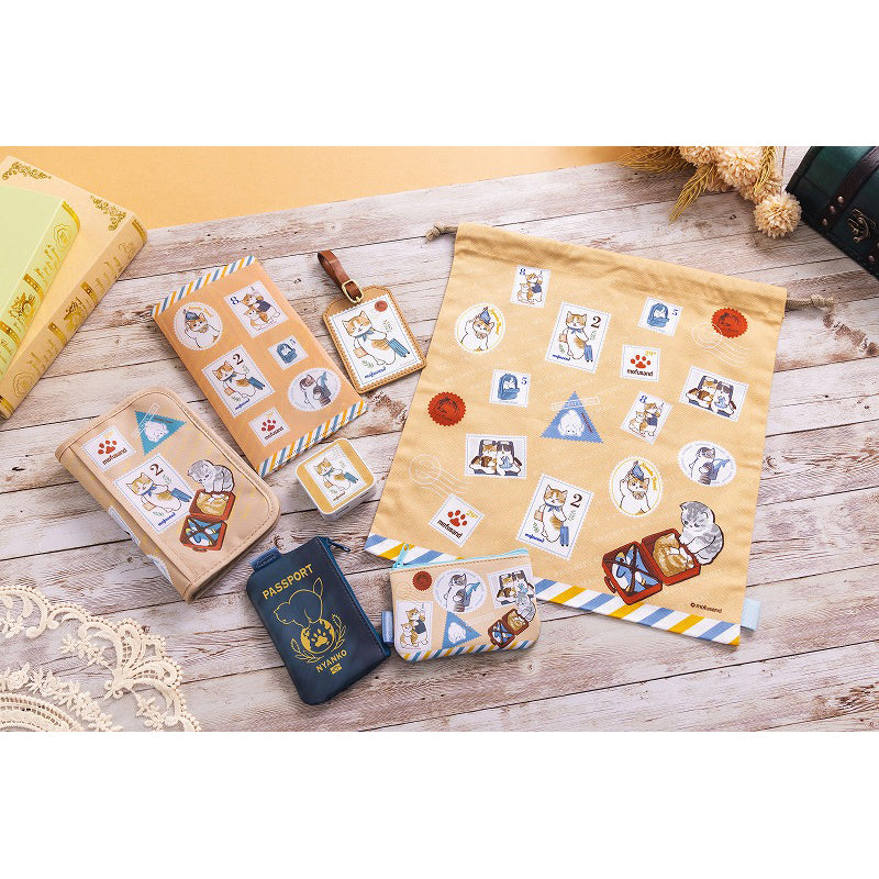 mofusand パスポートも入るマルチポーチ(切手)