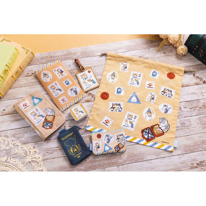 mofusand パスポートも入るマルチポーチ(切手)