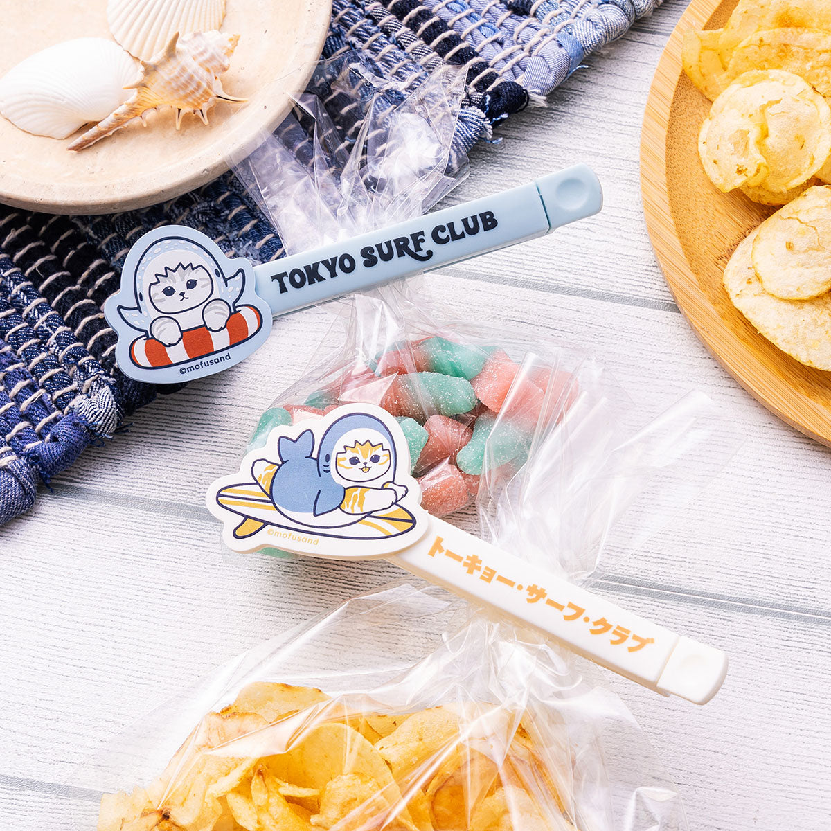 mofusand BOARD SHARK！ 2個セット袋留めクリップ | mofusandもふもふ