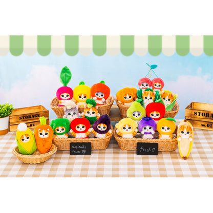 mofusand mofumofu Marche Freshly Picked Meow Mascot Keychain (Cauliflower)