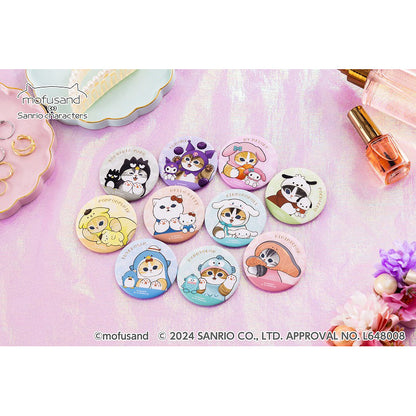 mofusand×サンリオキャラクターズ マット缶バッジコレクション(全10種)