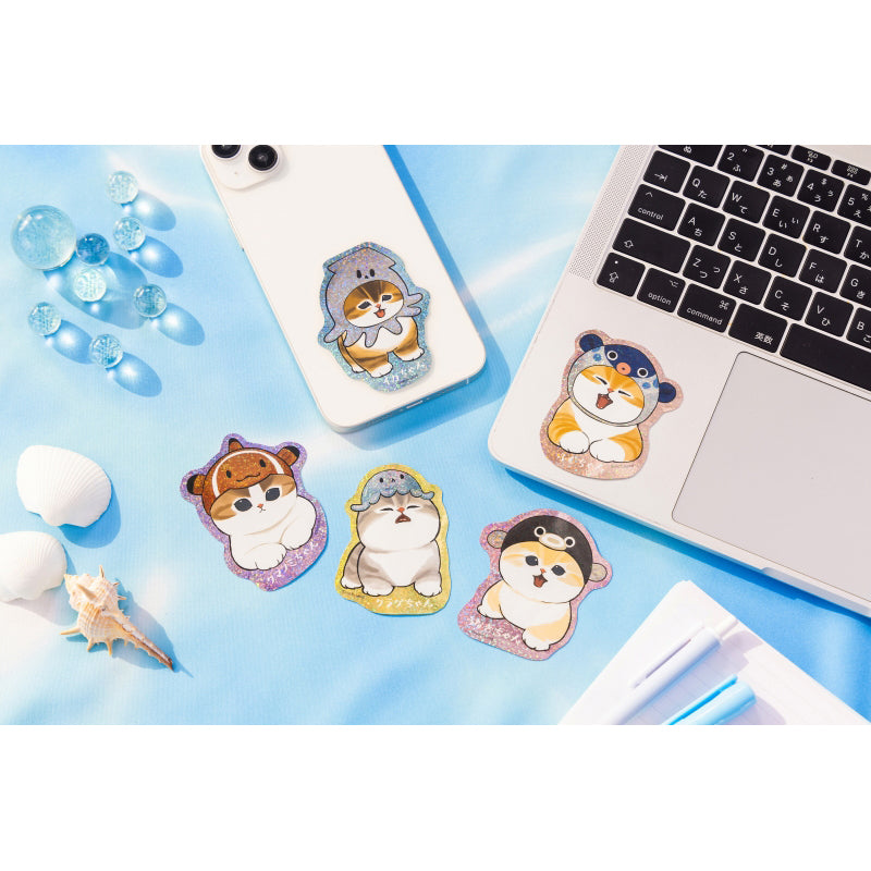 mofusand スマホに貼れるサイズのホログラムステッカー(ふぐちゃん)