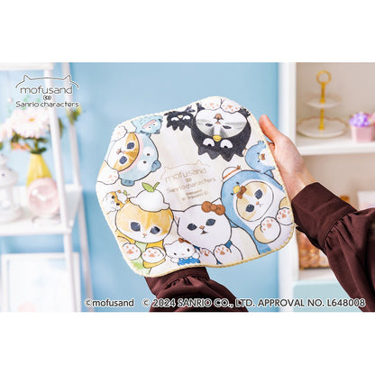 mofusand× Sanrio Characters Large Stitch Mellow Hand Towel (Nakayoshi)