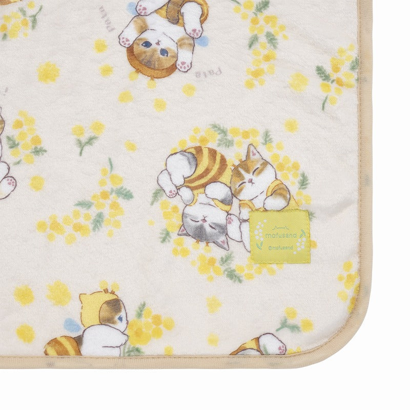 mofusand 帶有存儲口袋的3way毯子（含羞草）