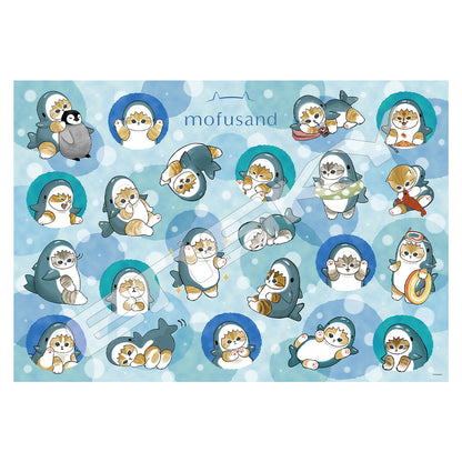 mofusand 1000-Piece Jigsaw Puzzle (1000T-531 Full of Shark Meows)