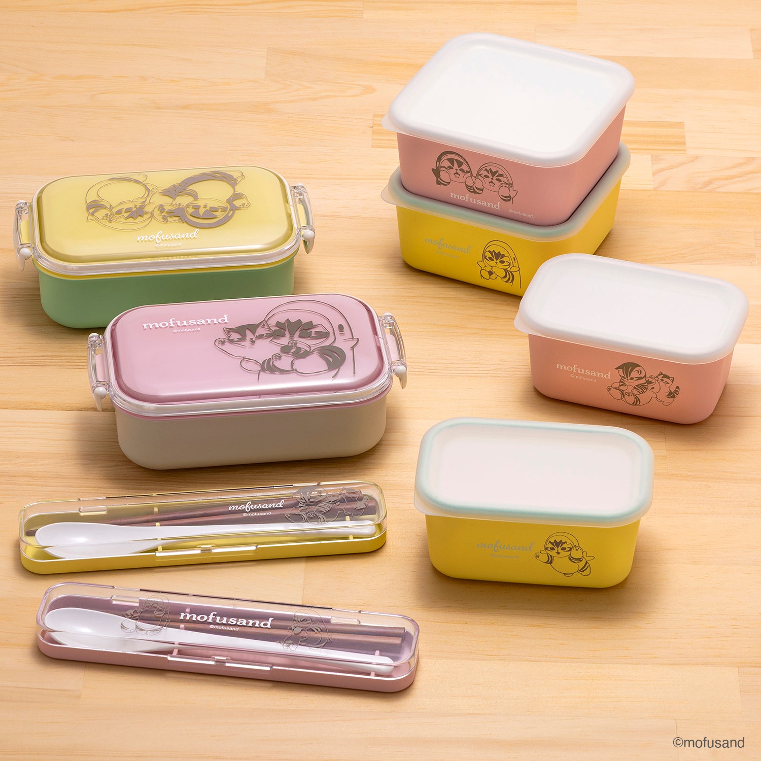 mofusand スクエアストッカーXS450ml サメにゃん(ピンク) | mofusand