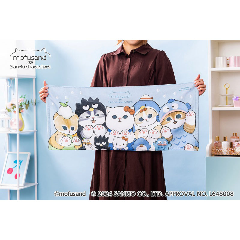 mofusand×サンリオキャラクターズ やわらかフェイスタオル