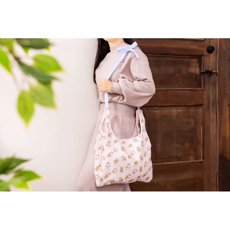 mofusand Mofumofu Store 2way Ribbon Marche Bag (Cream X Grey)