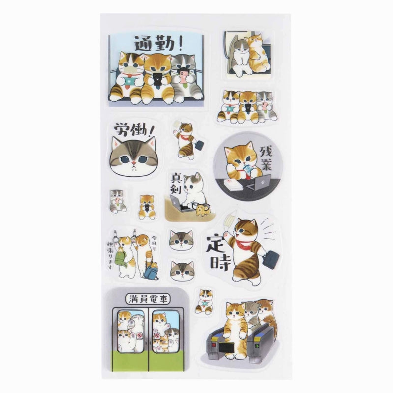 mofusand はたらく！サラリーにゃん クリアシール