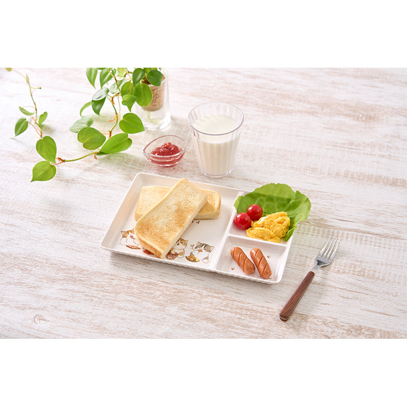 mofusand 仕切り付きメラミンプレート