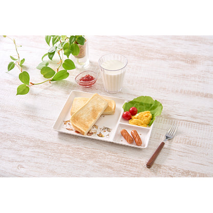 mofusand 仕切り付きメラミンプレート