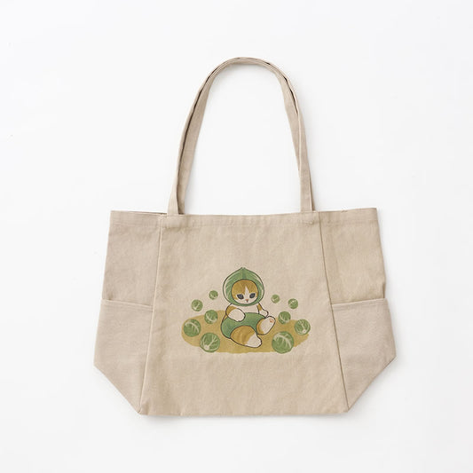 mofusand Mofumofu Marche Tote Bag Cabbage Beige
