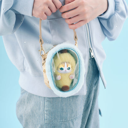 Kiramekko Mini cat house pouch (light blue)