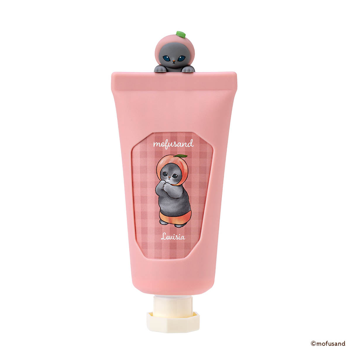 mofusand Lovisia Hand Cream with Mascot Figure (Peach Meow)