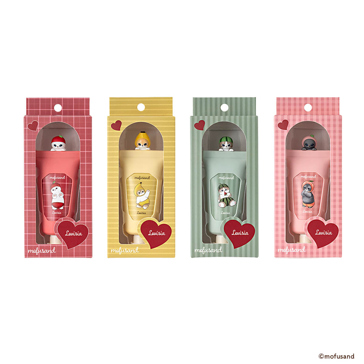 mofusand Lovisia Hand Cream with Mascot Figure (Apple Meow)