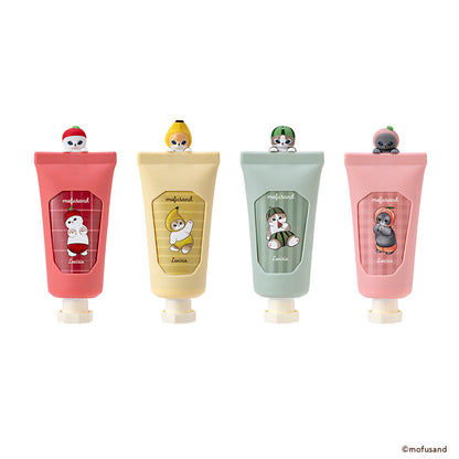 mofusand Lovisia Hand Cream with Mascot Figure (Peach Meow)