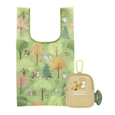 mofusand WOODLANDS Eco bag in mini backpack pouch (forest)