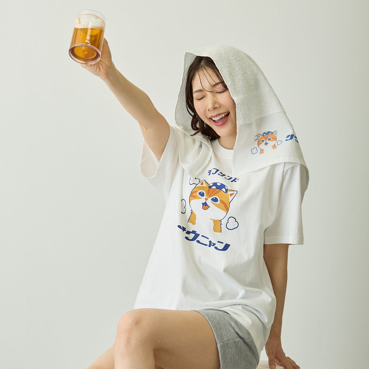 mofusand Tシャツ サウニャン ホワイト