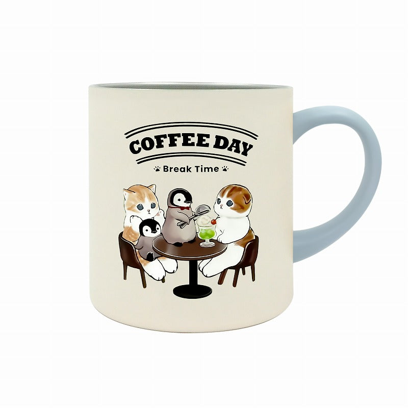 mofusand 蓋付きマグカップ 400ml(カフェ)