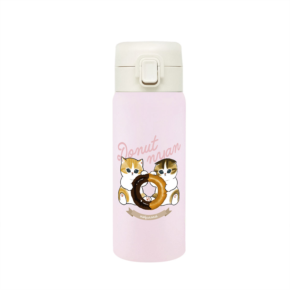 mofusand Stainless One-Push Bottle 350ml (Donut Meow)