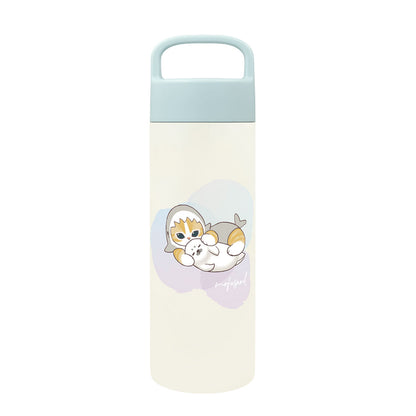 mofusand 带手柄不锈钢瓶500ml（粉彩鲨鱼猫）