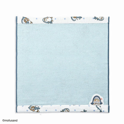 mofusand 洗毛巾（纱布）鲨鱼猫 蓝色的）