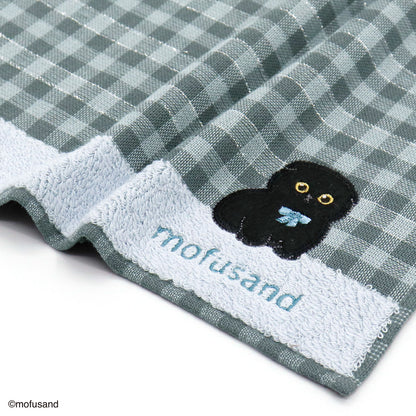 mofusand 타월 손수건 (검은 고양이냥 블루)