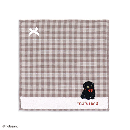 mofusand 타월 손수건 (검은 고양이냥 핑크)
