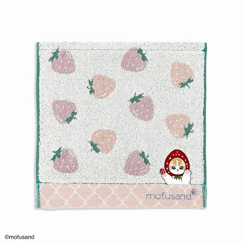 mofusand 타월 손수건 (Strawberry Pink)