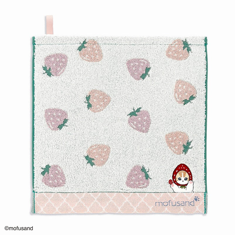 mofusand 세척 타월 (딸기 분홍색)