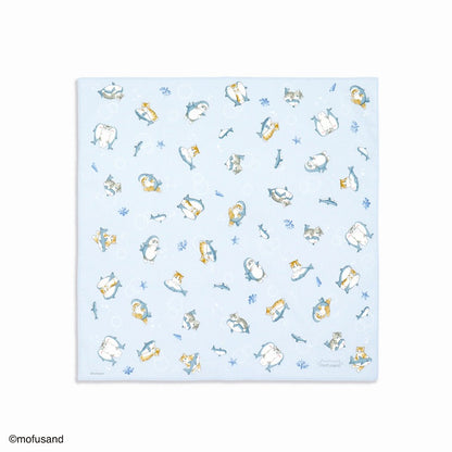 mofusand 手帕（鯊魚貓 藍色的）
