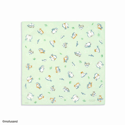 mofusand Handkerchief (shark Nyan green)