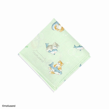 mofusand Handkerchief (shark Nyan green)