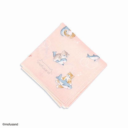 mofusand 手帕（鯊魚貓 粉色的）