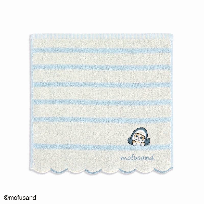 mofusand Towel handkerchief (Hyokkori Blue)