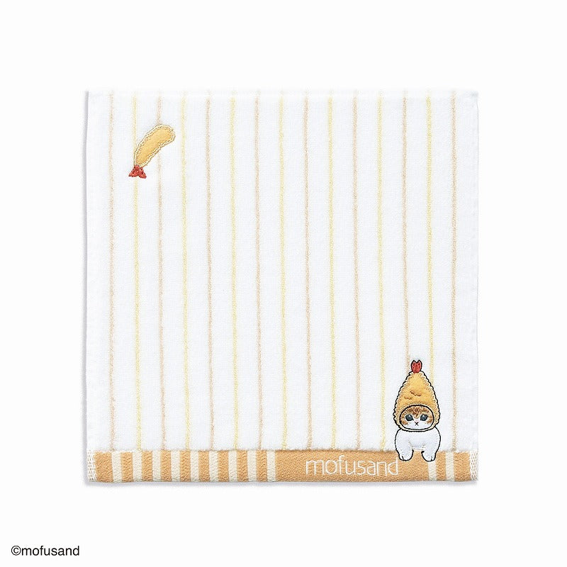 mofusand Towel handkerchief (stripe orange)