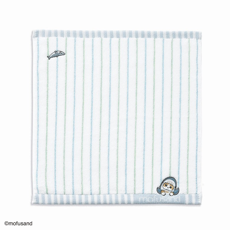 mofusand Wash towel (stripe blue)