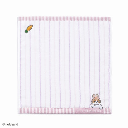 mofusand Wash towel (striped purple)