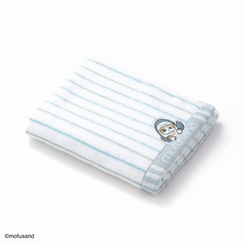 mofusand Face towel (stripe blue)
