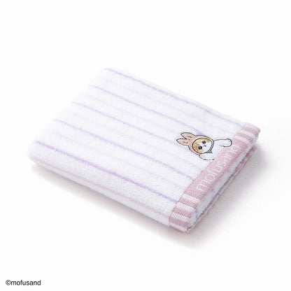 mofusand Face towel (striped purple)
