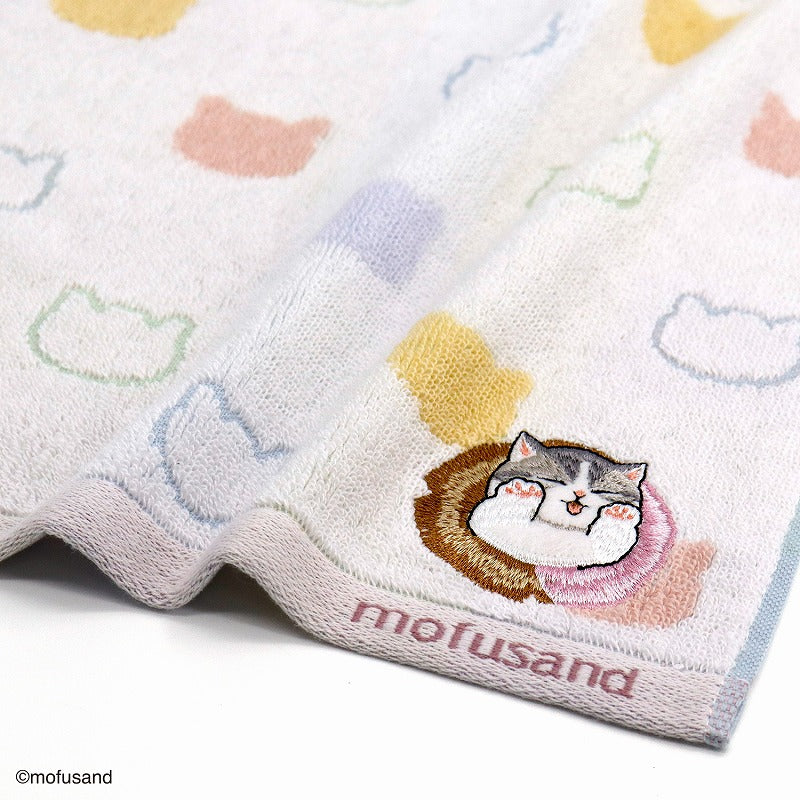 mofusand Towel handkerchief (Donut Nyan Pink)