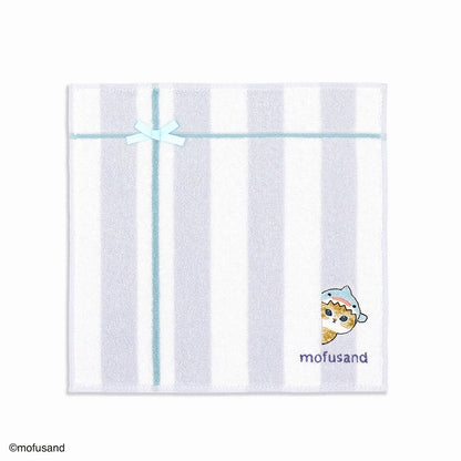 mofusand タオルハンカチ(じっ パープル)