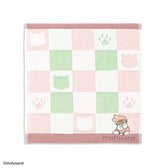 mofusand Towel Handkerchief (Sitting Meow Pink)