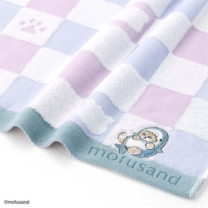 mofusand Face Towel (Sitting Meow Blue)