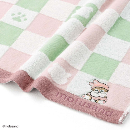 mofusand Face Towel (Sitting Meow Pink)
