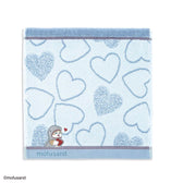 mofusand Towel Handkerchief (Dinosaur Meow Blue)