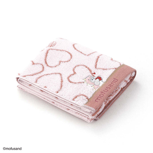 mofusand Face Towel (Dinosaur Meow Pink)